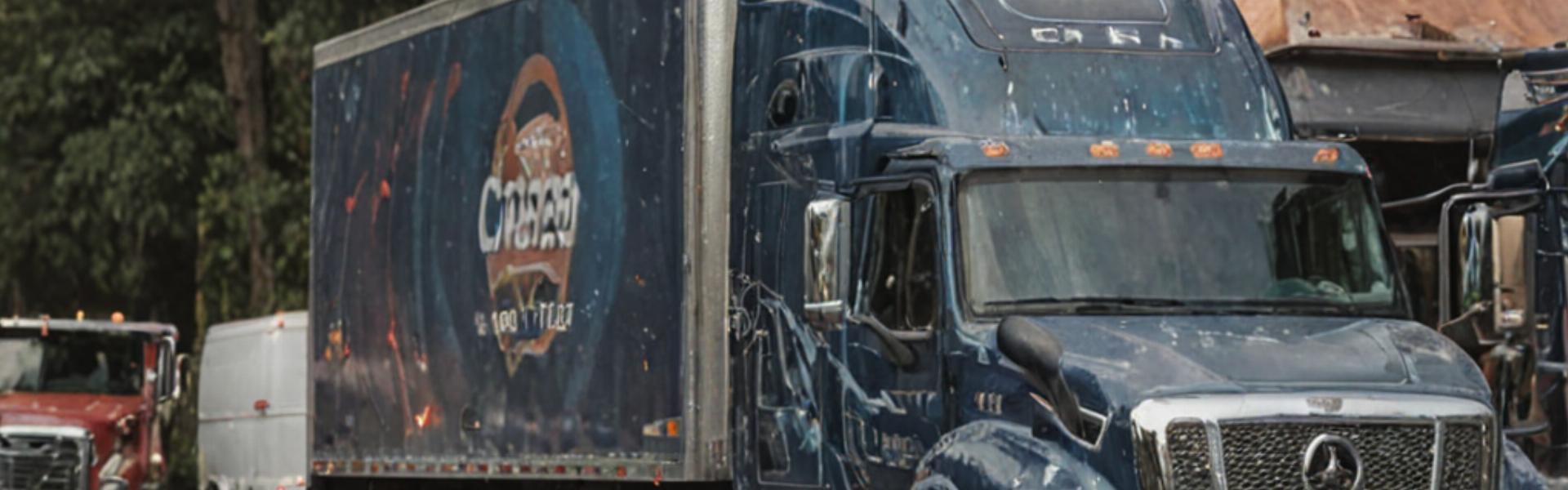 Commercial truck with professional graphics