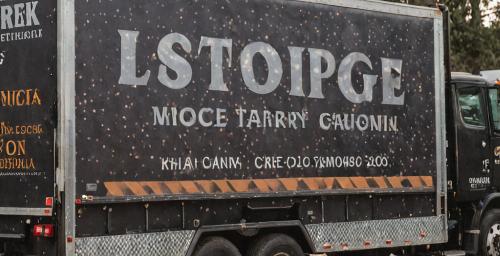 Construction company truck lettering